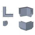 Kozza KE 120 – U-profiel hoekstuk 90° voor volledig glazen balustrades, extern, zijbevestiging 000-874 (2)