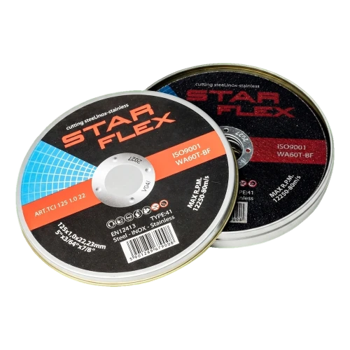 Starflex – set doorslijpschijven voor staal en inox 125×1,0 mm (10 stuks) 000-950 (1)