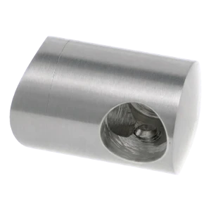 PSG balustrade eindhouder links voor staaf fi 12 mm op buis fi 42,4 mm – roestvast staal AISI 304 satijn