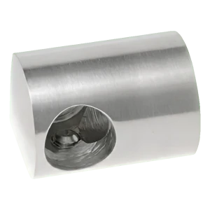 PSG rechter eindbeugel balustrade voor staaf fi 12 mm – montage op vlak oppervlak, AISI 304 satijn