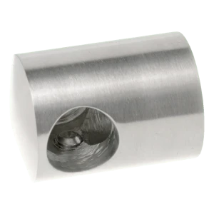 PSG eindbeugel rechts voor staaf ø 16 mm – montage op vlak oppervlak, AISI 304 satijn