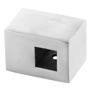 PSG doorvoerbeugel balustrade voor staaf 10x10 mm – montage op vlak oppervlak, AISI 304 satijn