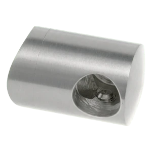 PSG eindbeugel links voor staaf fi 12 mm op buis 42,4 mm – roestvast staal AISI 304 gepolijst