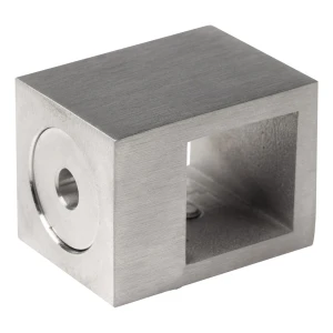 PSG – doorvoerbeugel voor balustrade voor staaf 20×20 mm AISI 304 satijn