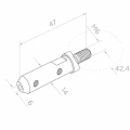 PSG startbeugel draadkabel ø 6 mm voor buis 42,4 mm – roestvrij staal AISI 304 satijn 000-997 (2)