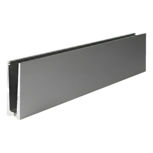 Kozza U-profiel aluminium voor volledig glazen balustrades 5000 mm – montage van bovenaf, satijn