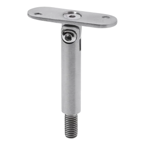 Gelede steunas van leuning fi 14×75 mm met platte plaat – AISI 304 satijn, draad M8