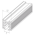 PSG Afdichting voor op glas geplaatste handgreep 20–21,5 mm – profiel 24×24 mm, L=2500 mm 001-077 (2)