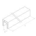 PSG Glashandgreep opgelegd 40x40 mm AISI 304 satijn – 2500 mm 001-082 (2)