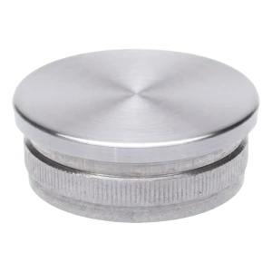 Bolle eindkap ingeslagen voor leuningbuis 42,4 mm – AISI 304 staal satijn