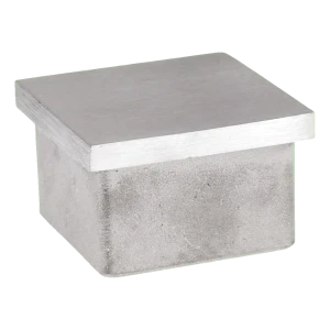 Inslag eindkap voor vierkant profiel 40×40×2 mm – RVS AISI 304 satijn