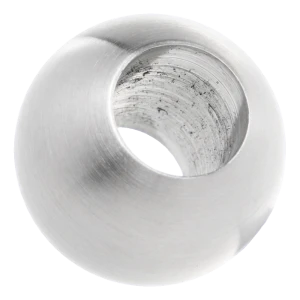 Doorlopende balustradekogel fi 25 mm / gat 12 mm, roestvrij staal AISI 304 satijn