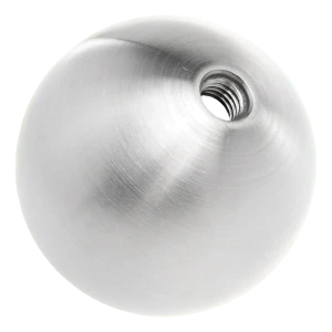 Inschroefbare leuningbol ø50 mm RVS AISI 304 satijn, schroefdraad M8