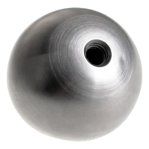 Inschroefbare volle balustradekogel fi 20 mm, schroefdraad M6, roestvrij staal satijn