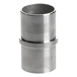 Rechte verbindingshuls voor balustradebuis 48,3 mm gelijmd – roestvrijstaal AISI 304 satijn