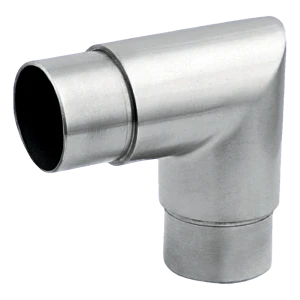 Scherpe balustrade bocht 90° ingelijmd ⌀42,4 mm – roestvrijstaal AISI 304 satijn