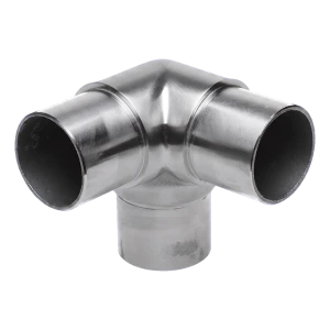 Hoekconnector T-stuk voor balustrade – buis 42,4x2 mm, roestvrijstaal AISI 304, satijn