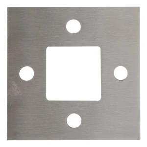 Balustradepaal basis voor lassen 100x100 mm – roestvrij staal AISI 304 satijn, systeem 40x40