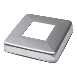 Vierkante stalen afdekkap voor balustradeprofiel 40x40 mm – 85x85 mm satijn