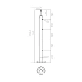 PSG Balustradepost middensectie doorlopend ø 42,4 mm AISI 304 – 4 houders, satijn 001-204 (4)