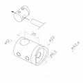 PSG Balustradepost middensectie doorlopend ø 42,4 mm AISI 304 – 4 houders, satijn 001-204 (6)