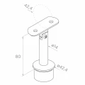 PSG Balustradepost middensectie doorlopend ø 42,4 mm AISI 304 – 4 houders, satijn 001-204 (7)