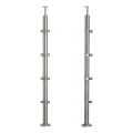 PSG hoek balustradepaal roestvrij staal AISI 304 ø42,4 mm H1060 mm met houders voor buisjes ø12 mm 001-206 (1)