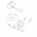 PSG hoek balustradepaal roestvrij staal AISI 304 ø42,4 mm H1060 mm met houders voor buisjes ø12 mm 001-206 (5)