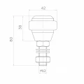 PSG geleidingsrol met rubber FI 42 mm voor schuifpoorten – draad M12 001-282 (2)