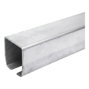 PSG rijrail voor schuifpoort – U-profiel 140×140×6 mm, lengte 6 m, vuurverzinkt