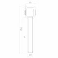 Regelbare stalen scharnier M20 voor vleugelpoorten – gegalvaniseerd, L150 mm 001-350 (4)
